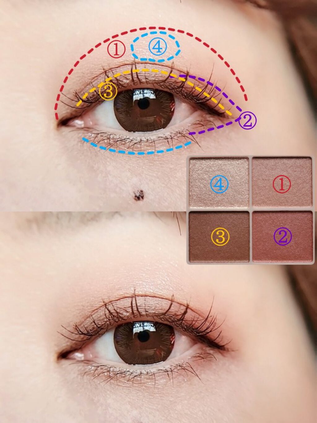 シルキースフレアイズ(マットタイプ)/キャンメイク/アイシャドウパレットを使ったクチコミ(3枚目)