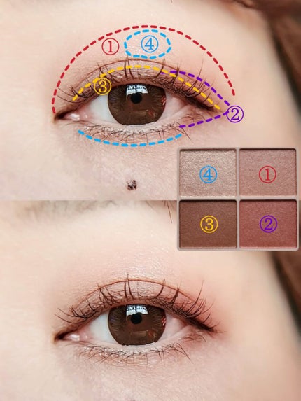 シルキースフレアイズ(マットタイプ)/キャンメイク/アイシャドウパレットを使ったクチコミ(3枚目)