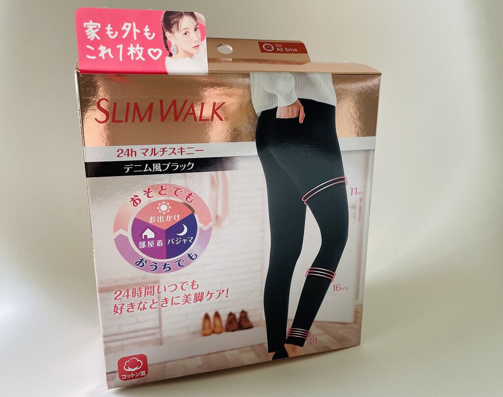 スリムウォーク 24h マルチスキニー デニム風/SLIMWALK/着圧ソックス・レギンスを使ったクチコミ（1枚目）