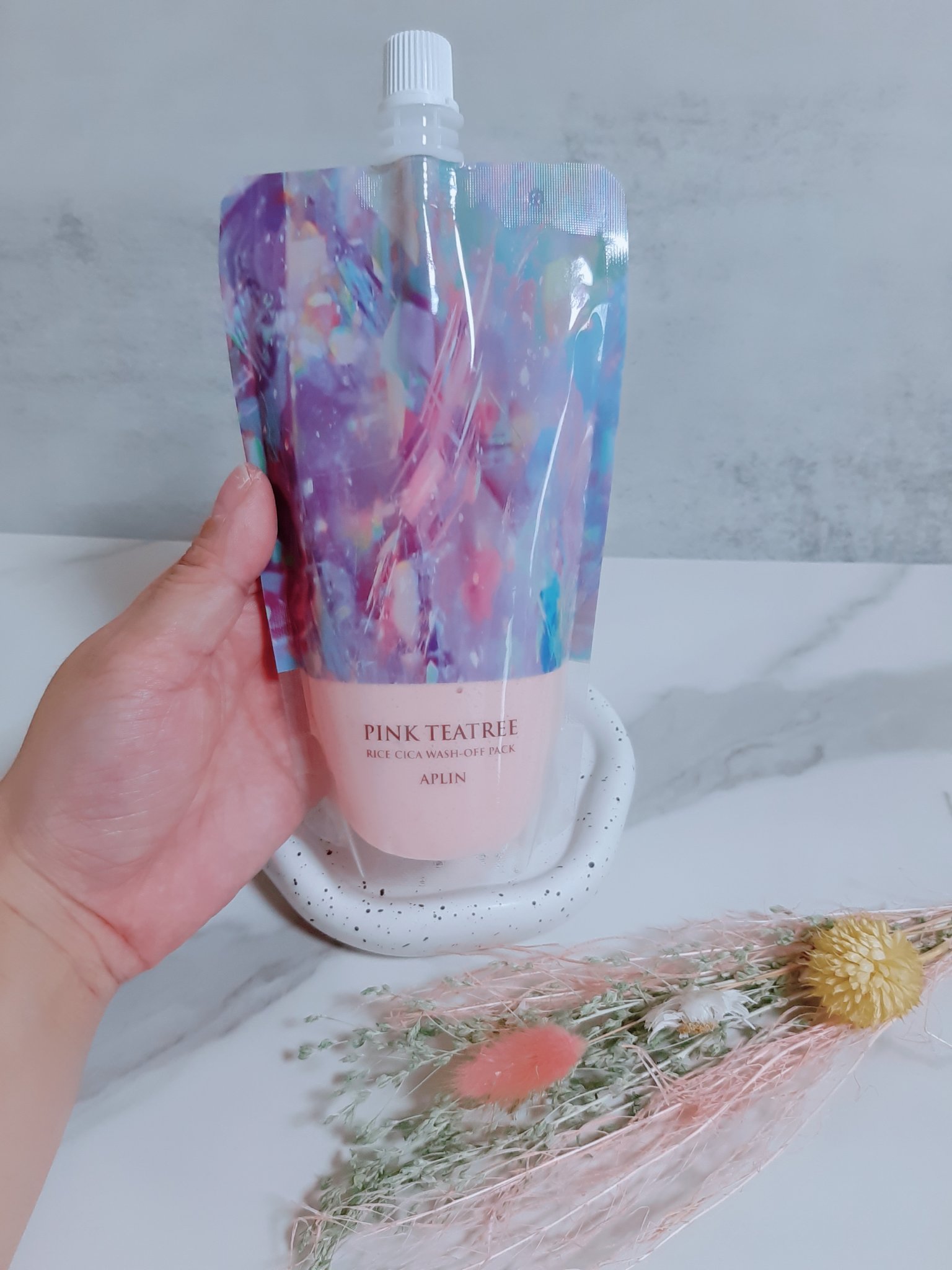 ピンクティーツリーライスシカウォッシュオフパック/APLIN/洗い流すパック・マスクを使ったクチコミ（3枚目）