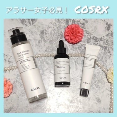 #PR 
#提供 #COSRX 様より
COSRX 　3点🌠
🩷ザ・6ペプチドスキンブースター
→朝夜洗顔後のゼロステップに。

🩷RXザ・ビタミンC23セラム
→朝☀
🩷RXザ・レチノール0.1クリー