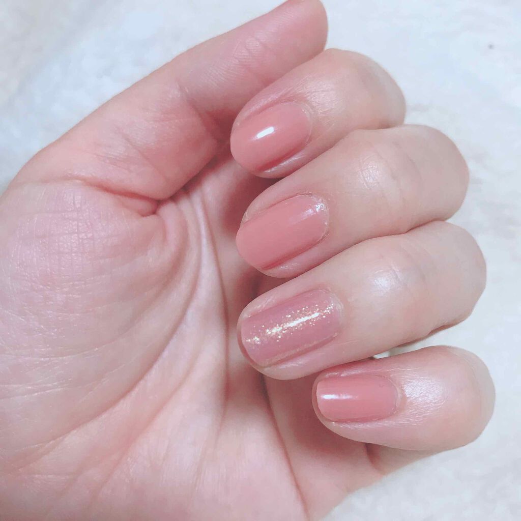 オールインワン クイックジェルエナメルEX 04スモーキーピンク/DHC/オールインワンネイルを使ったクチコミ（3枚目）