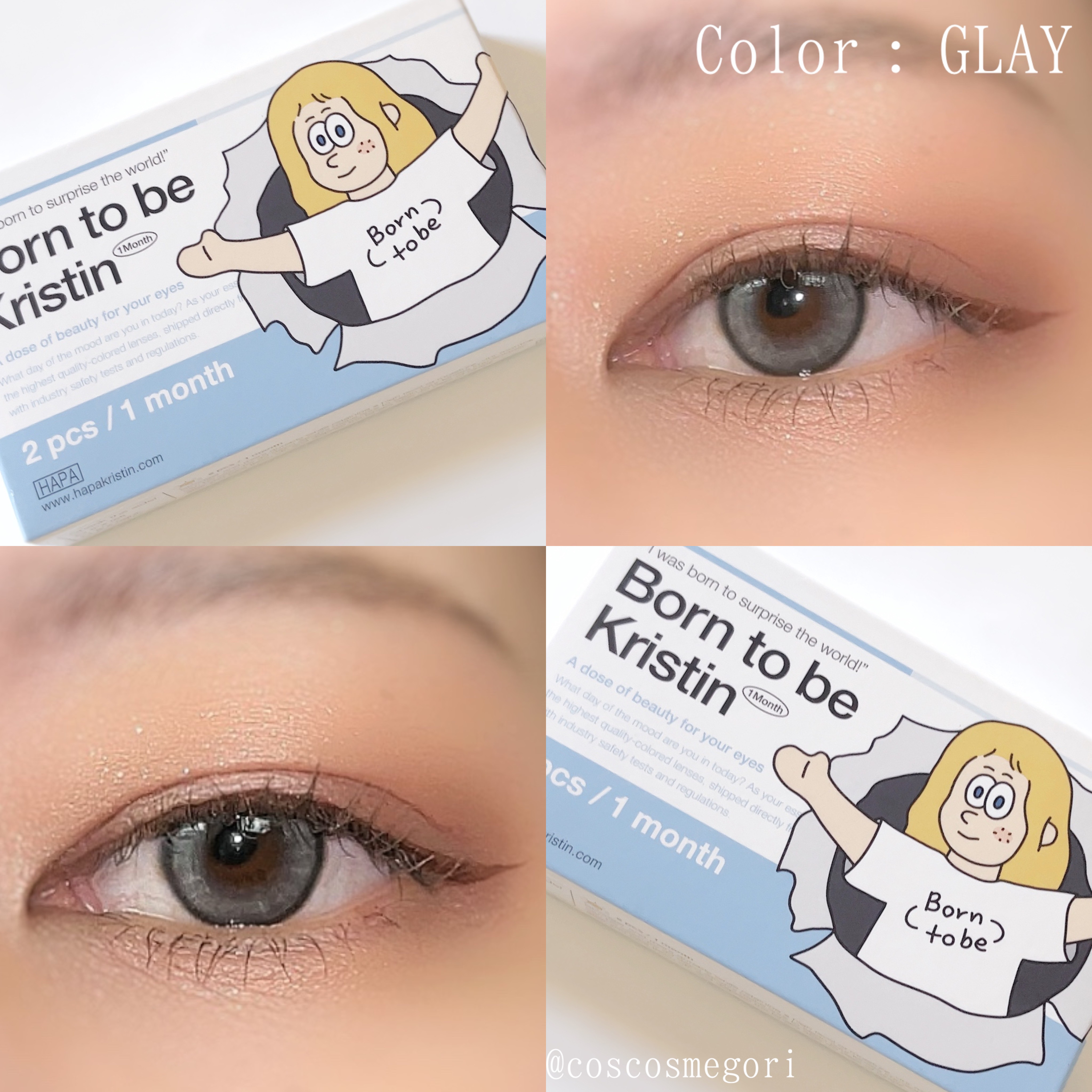 born to be kristin/Hapa kristin/カラーコンタクトレンズを使ったクチコミ（2枚目）