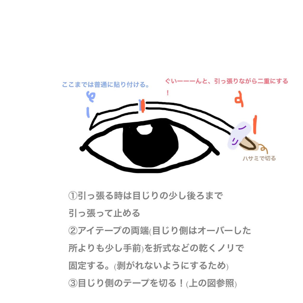 ぴ on LIPS 「小6からアイプチしてきた私がたどり着いた綺麗な二重を作るアイプ..」(4枚目)