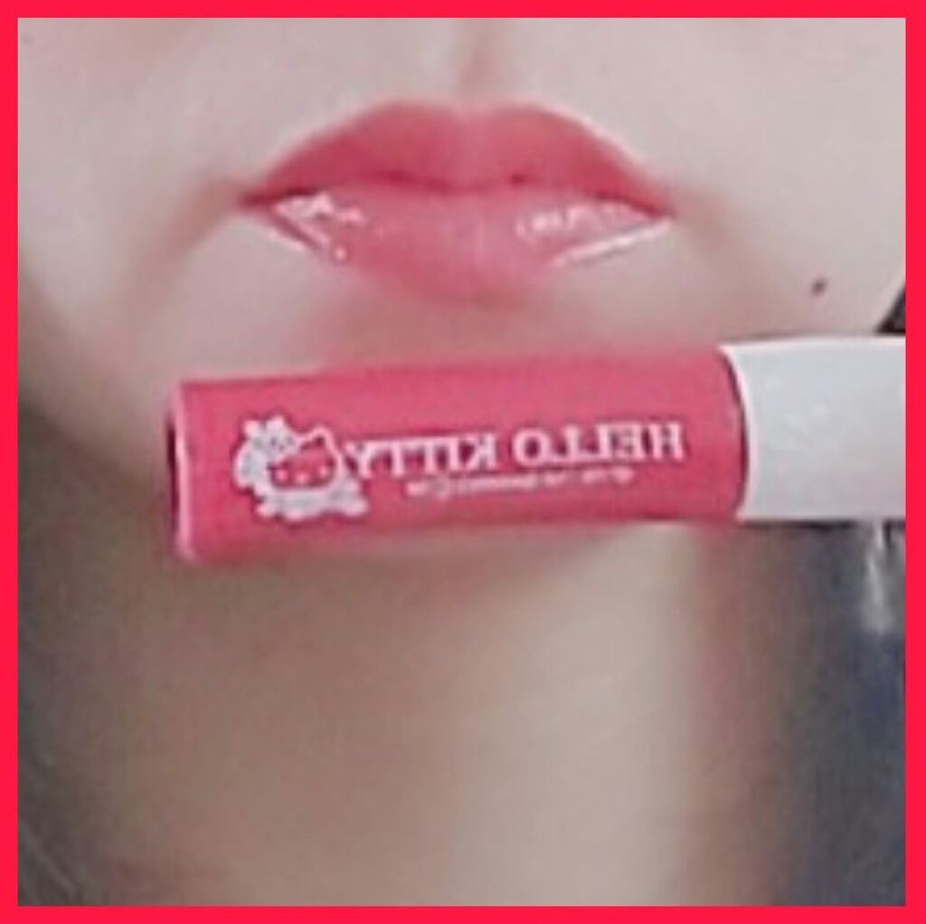 Blooming Kitty リップグロス/DAISO/リップグロスを使ったクチコミ（2枚目）