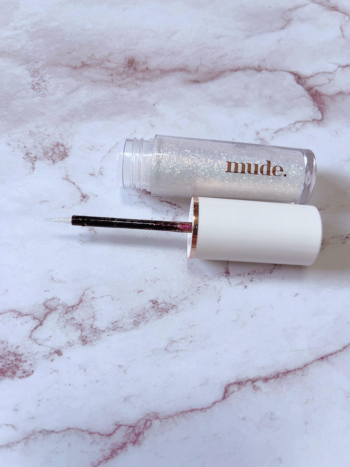 MD ドリーミーグリッター 03 PINK GLORY/mude./グリッターを使ったクチコミ（2枚目）