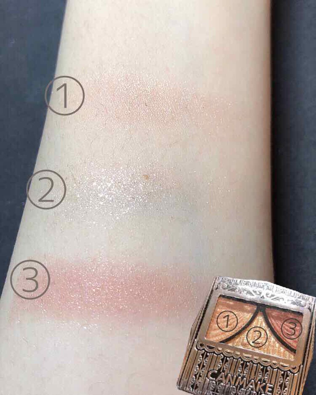 ジューシーピュアアイズ/キャンメイク/アイシャドウパレットを使ったクチコミ(2枚目)