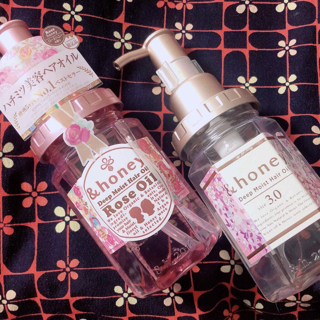 ローズジャム ディープモイスト ヘアオイル3.0/&honey/ヘアオイルを使ったクチコミ(2枚目)
