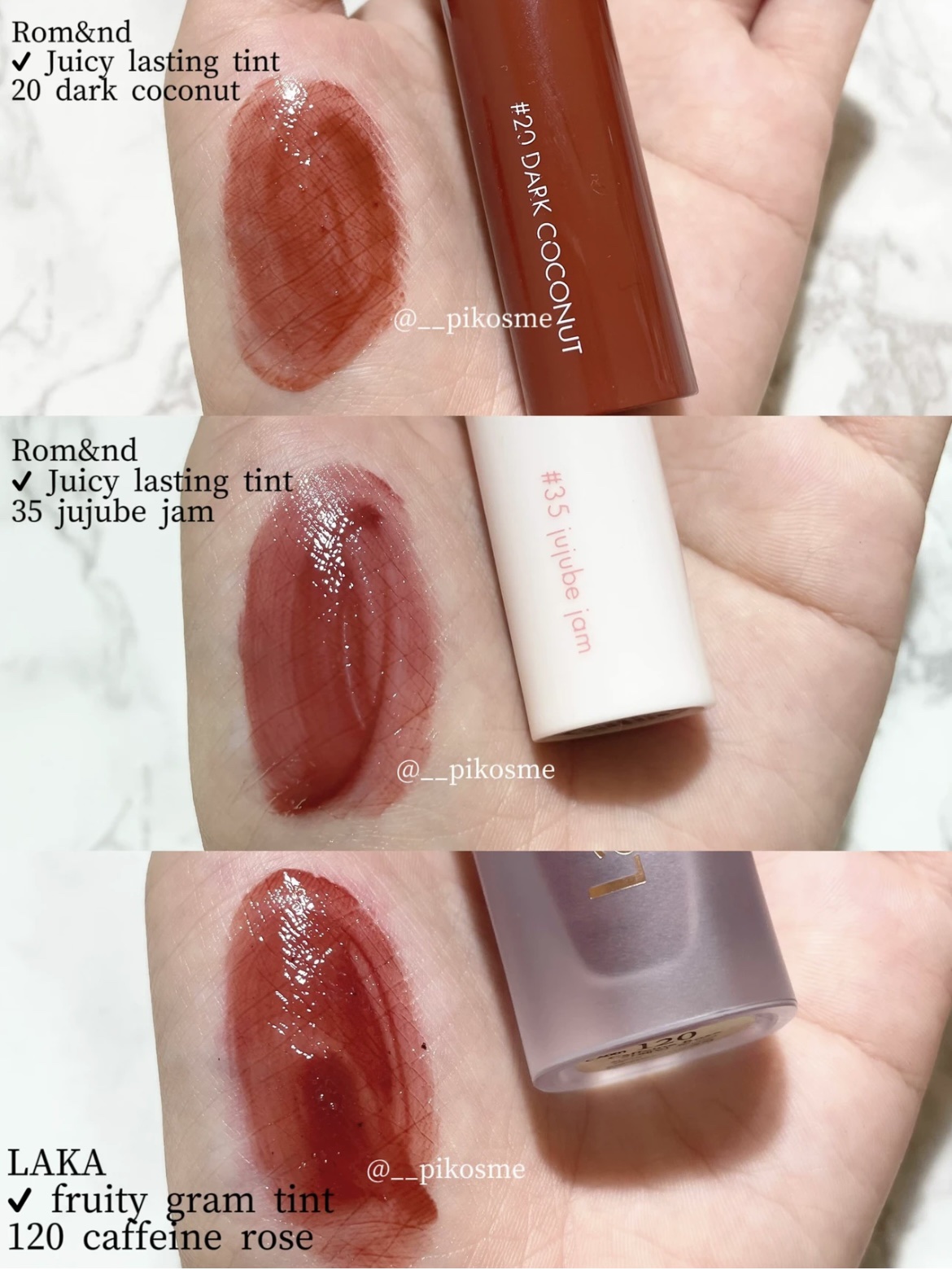 ジューシーラスティングティント/rom&nd/リップティントを使ったクチコミ（2枚目）