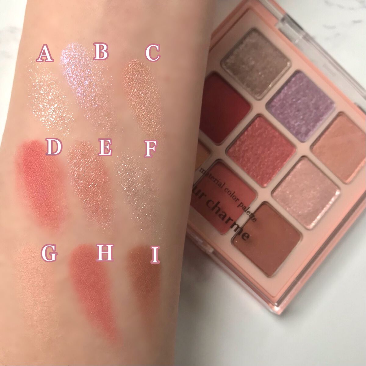マテリアルカラーパレット/leur charme/アイシャドウパレットを使ったクチコミ(4枚目)