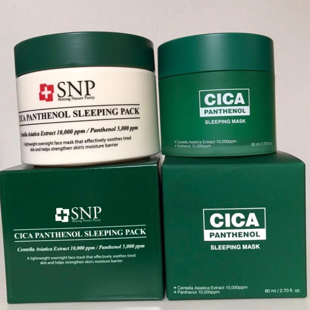 シカパンテノールスリーピングパック/SNP/フェイスクリームを使ったクチコミ(1枚目)