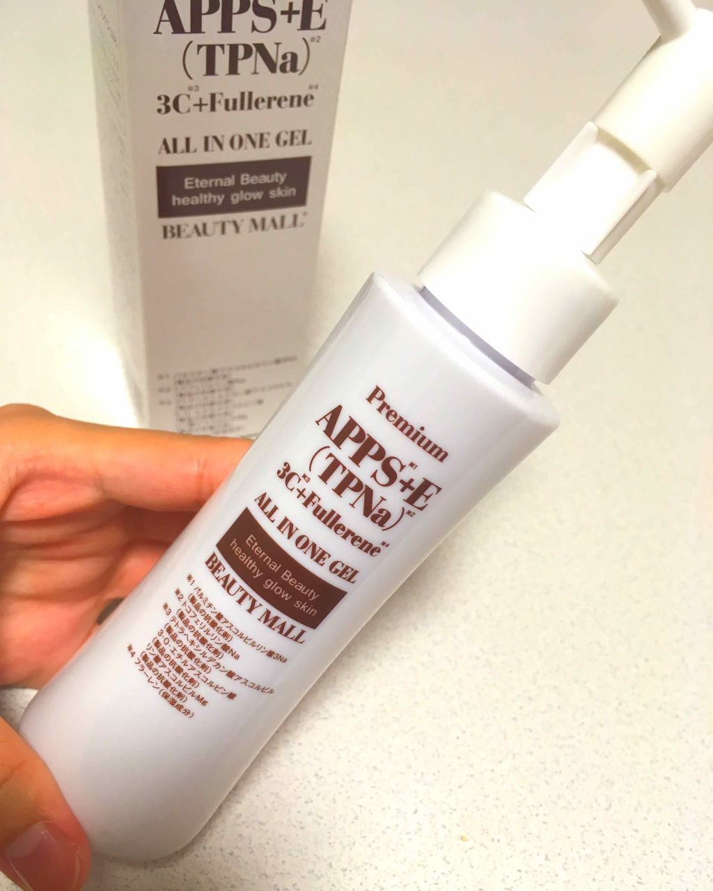 オールインワンジェルAPPS+E(TPNa)フラーレンジェル ライト/BEAUTY MALL/オールインワン化粧品を使ったクチコミ（1枚目）