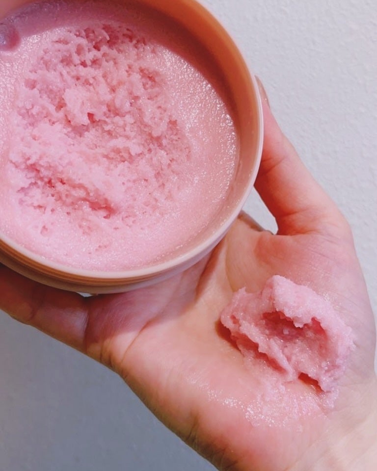 Q+Me スウィート ボム タラソ スクラブ/AGARISM/バスト・ヒップケアを使ったクチコミ(2枚目)