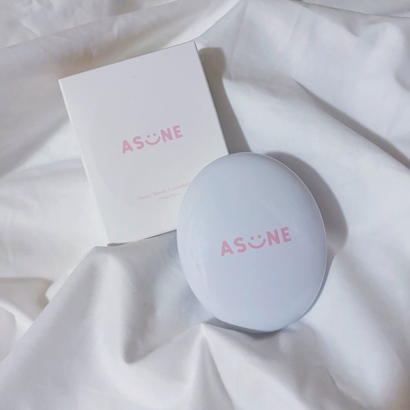 デューイーメッシュファンデーション/ASUNE /クッションファンデーションを使ったクチコミ(1枚目)