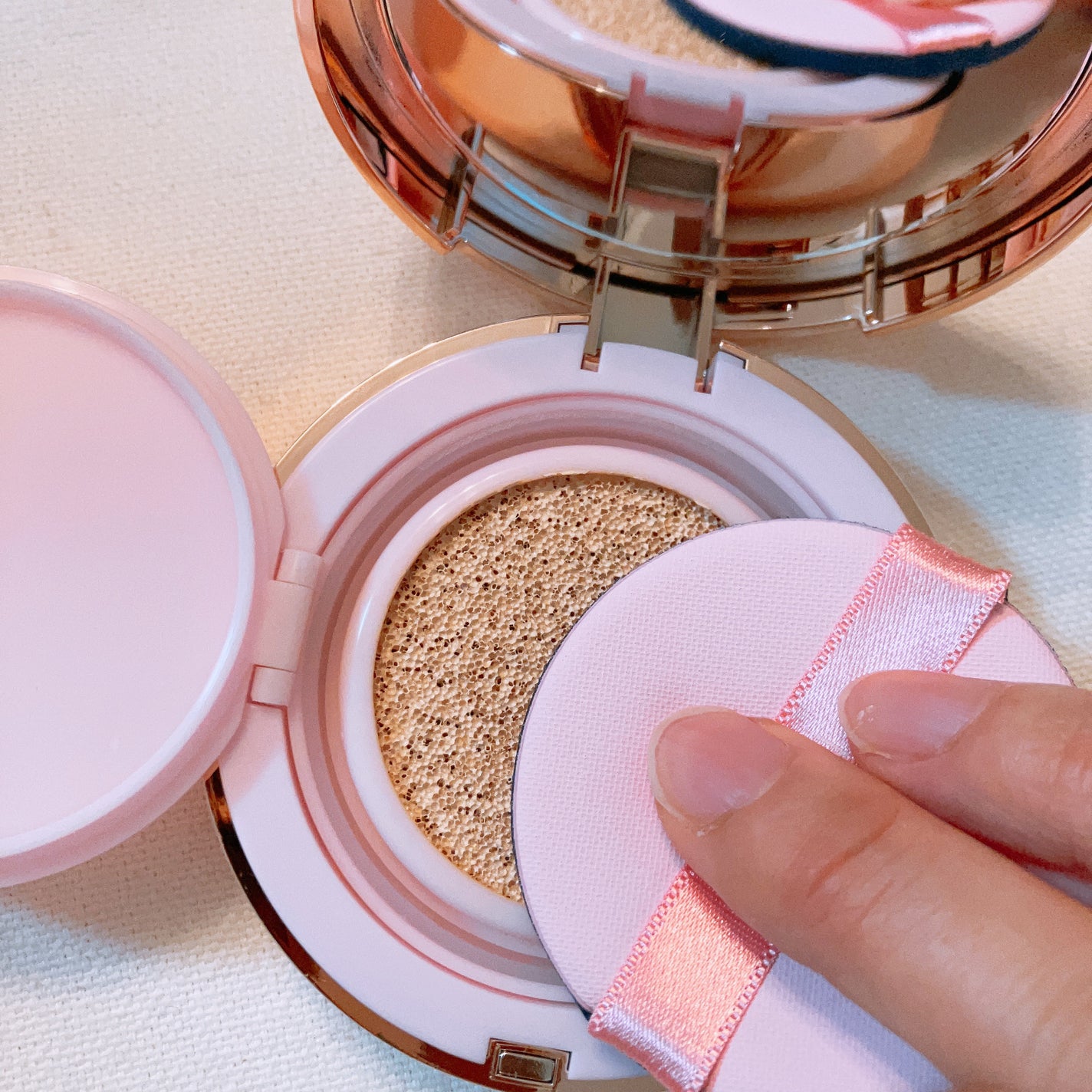 ピンクティーツリーカバークッション/APLIN/クッションファンデーションを使ったクチコミ(3枚目)