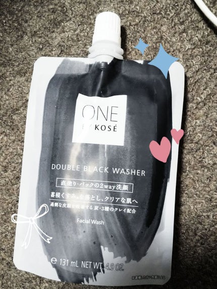 ダブル ブラック ウォッシャー/ONE BY KOSE/その他洗顔料を使ったクチコミ(1枚目)