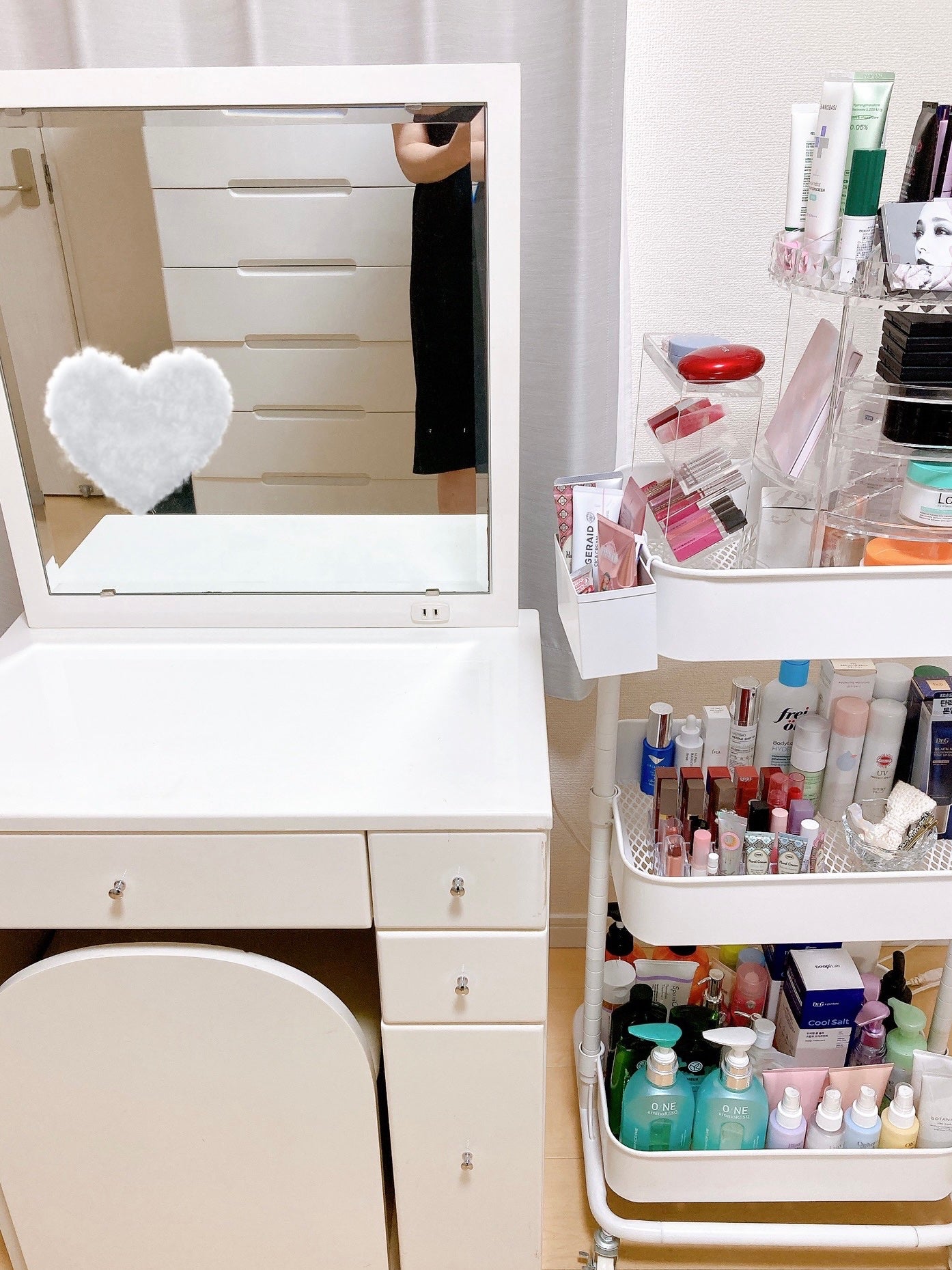 高さ調整ができるスチールワゴン/ニトリ/その他を使ったクチコミ(2枚目)