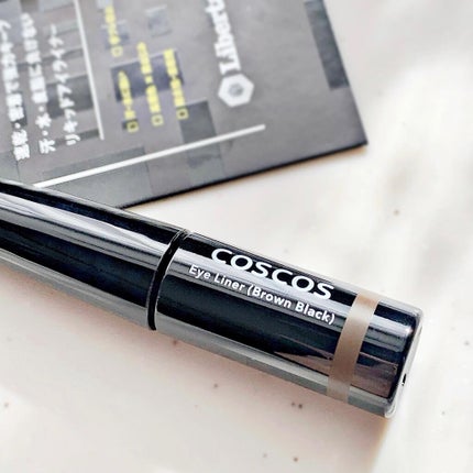 ロングラスティングアイライナー ブラウンブラック/COSCOS/リキッドアイライナーを使ったクチコミ(3枚目)
