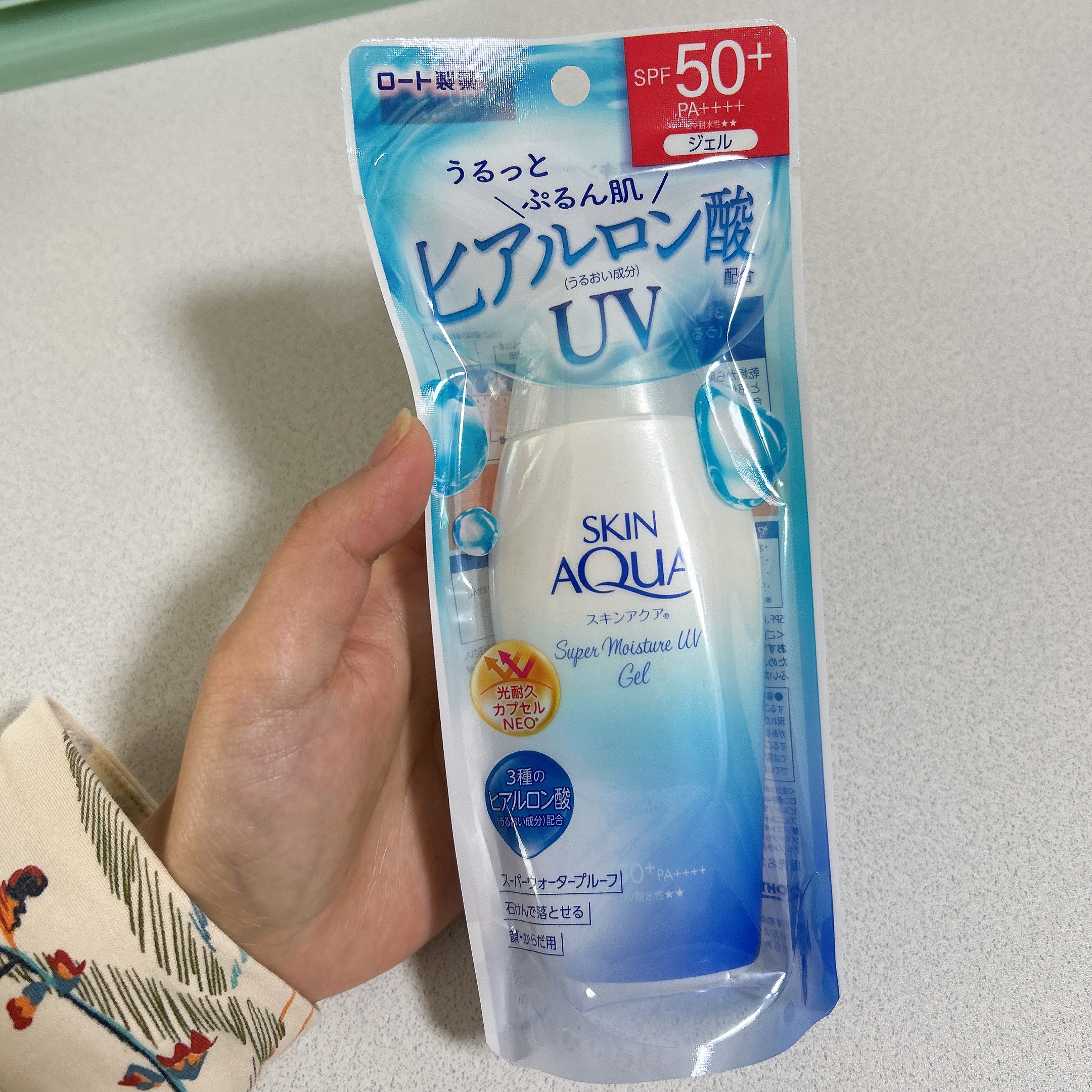 スキンアクア スーパーモイスチャージェル/スキンアクア/日焼け止めジェルを使ったクチコミ（2枚目）
