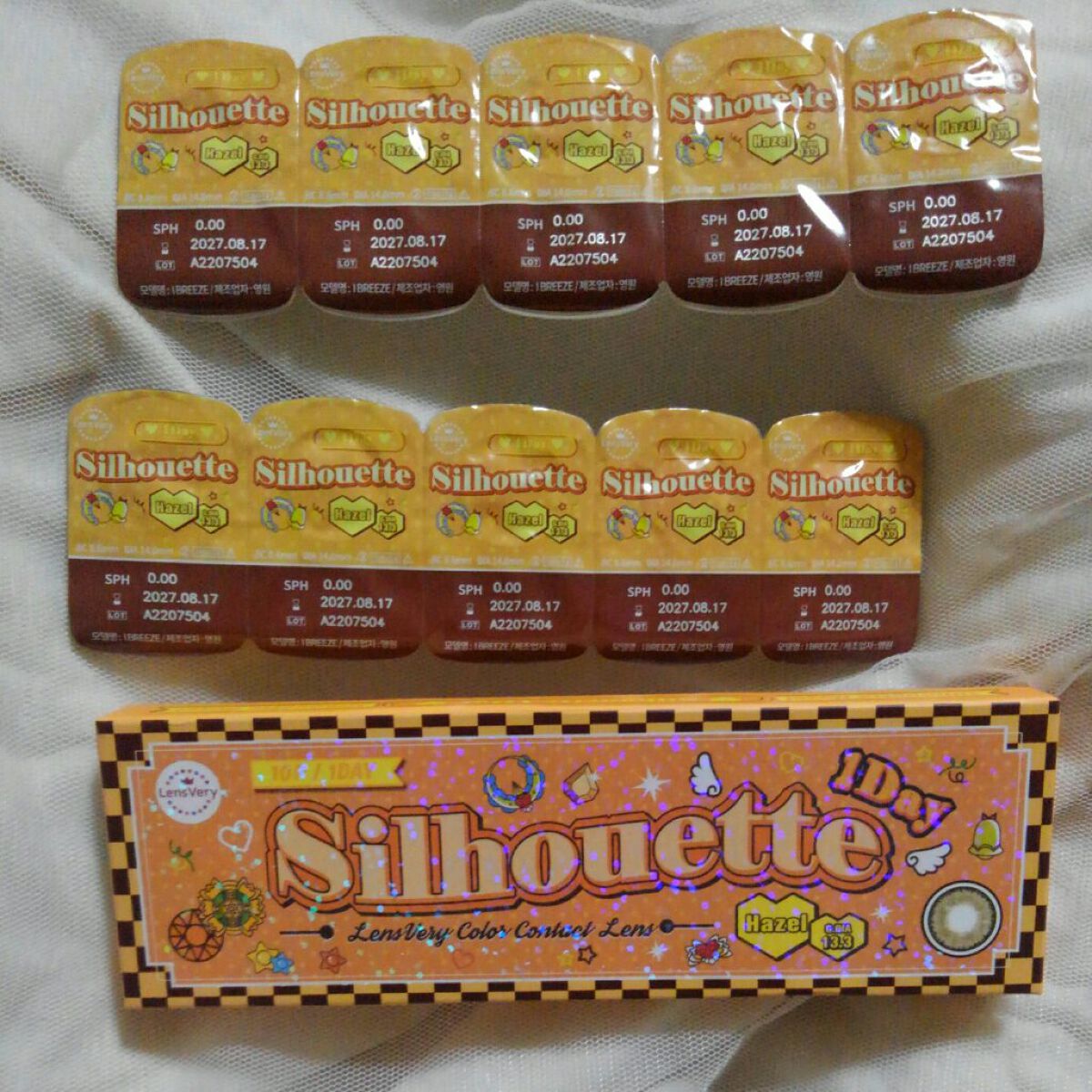 シルエットワンデー/LensVery/ワンデー（１DAY）カラコンを使ったクチコミ（1枚目）