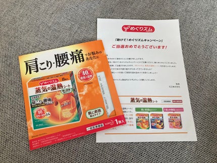 蒸気の温熱シート 肌に直接貼るタイプ/めぐりズム/その他を使ったクチコミ(1枚目)