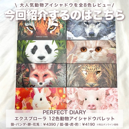 エクスプローラ12色 動物アイシャドウパレット/PERFECT DIARY/アイシャドウパレットを使ったクチコミ(2枚目)