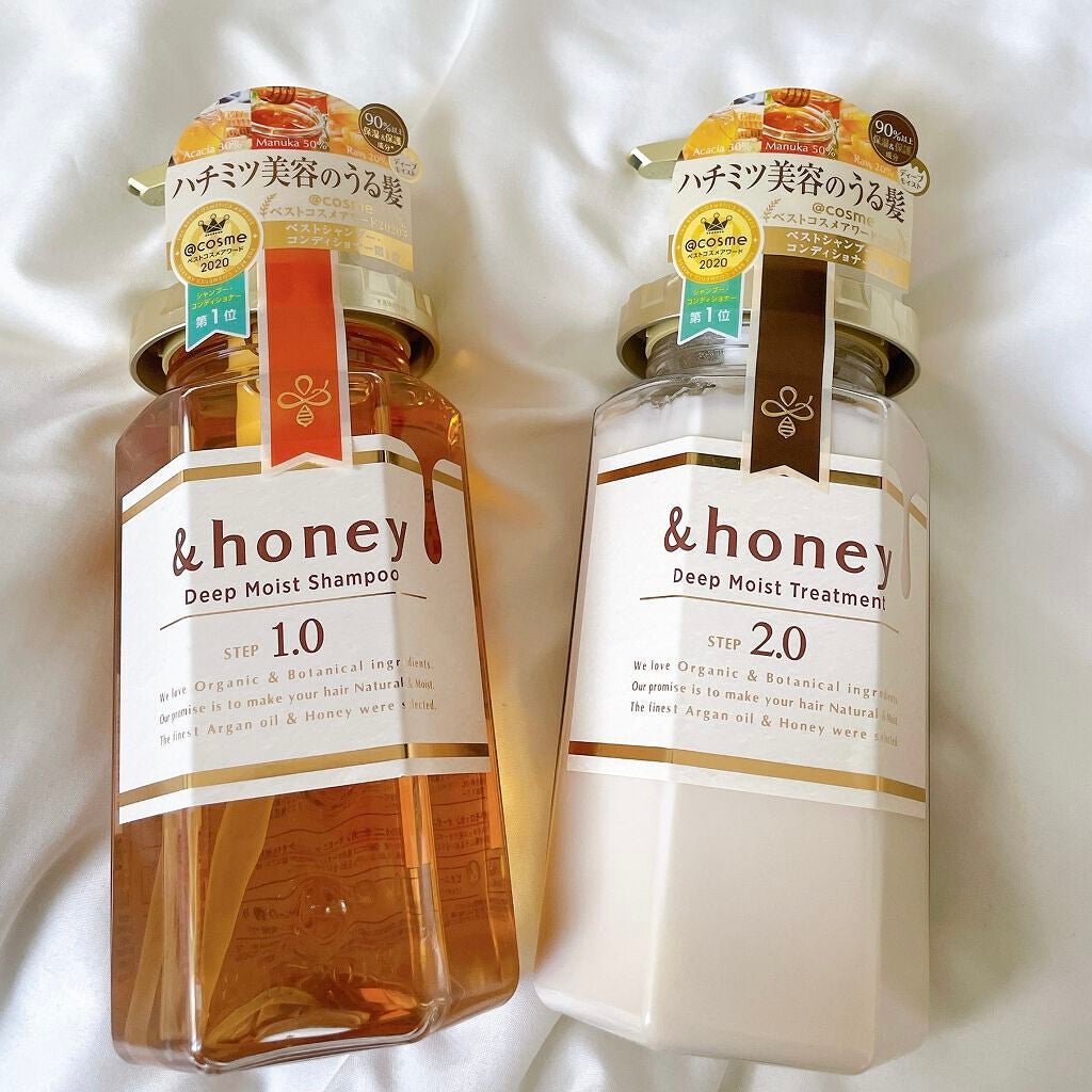 ディープモイスト シャンプー1.0/ヘアトリートメント2.0/&honey/市販シャンプーを使ったクチコミ(1枚目)