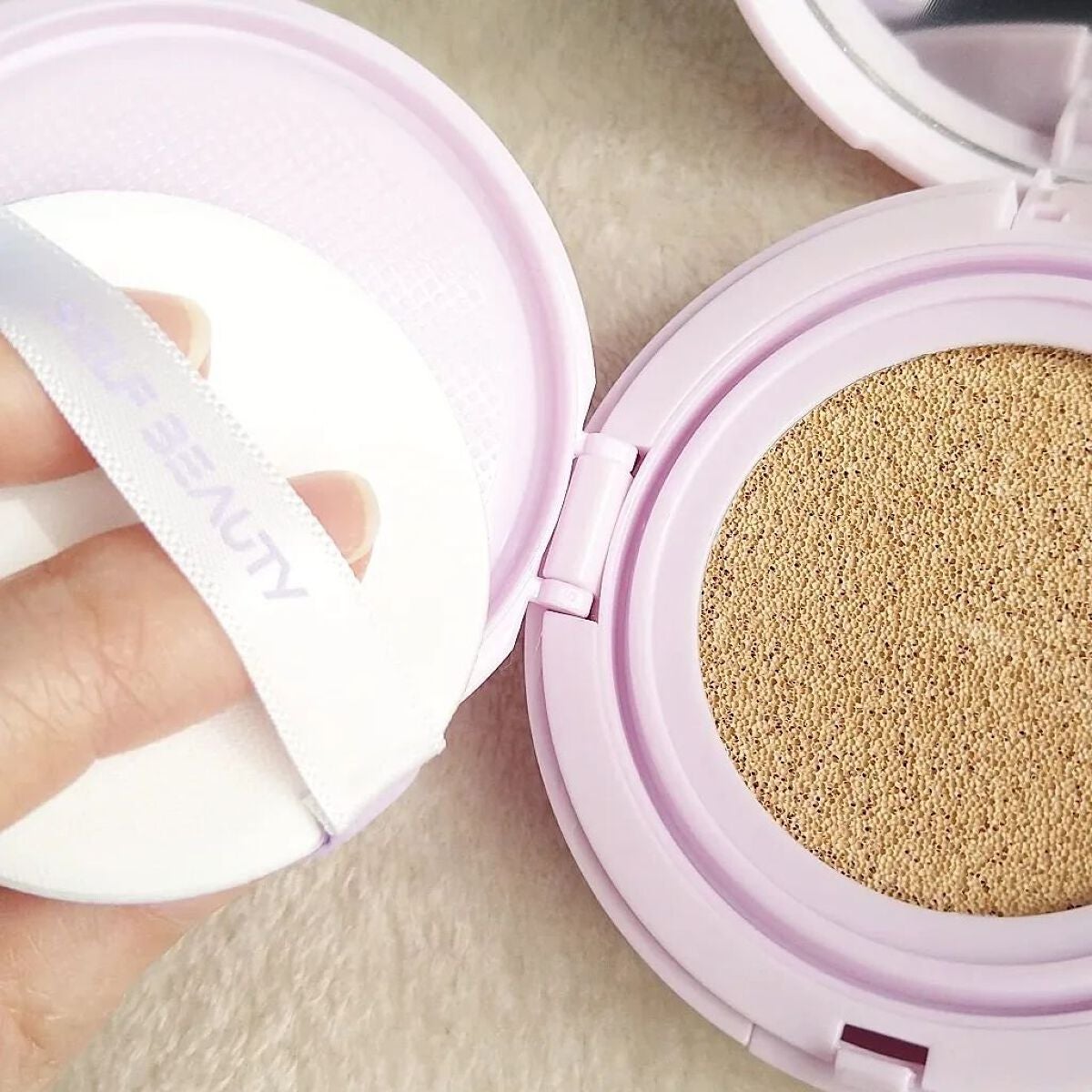 ユニコーン オーロラ光彩クッション/SELF BEAUTY/クッションファンデーションを使ったクチコミ(3枚目)