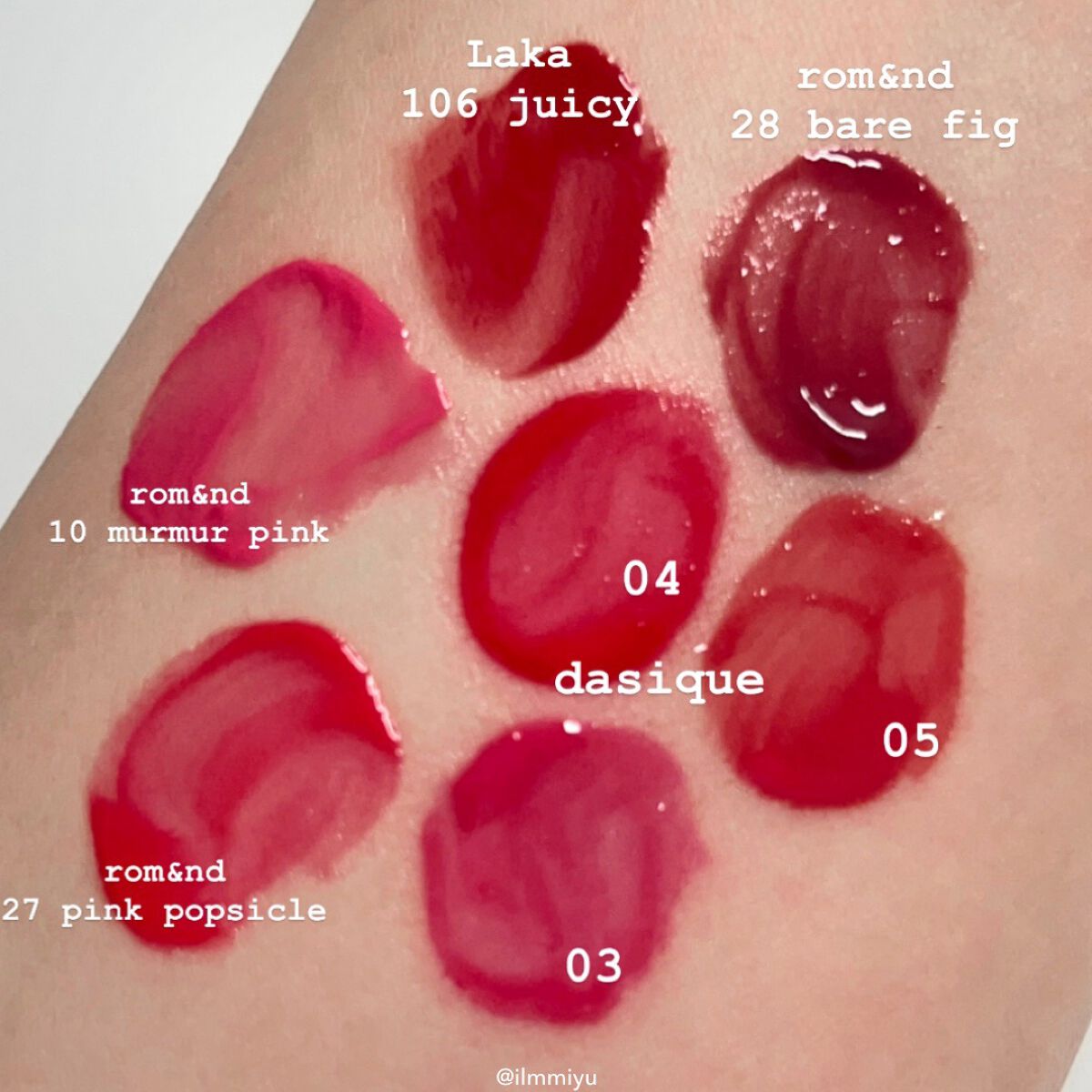 ジューシーラスティングティント/rom&nd/リップティントを使ったクチコミ(3枚目)