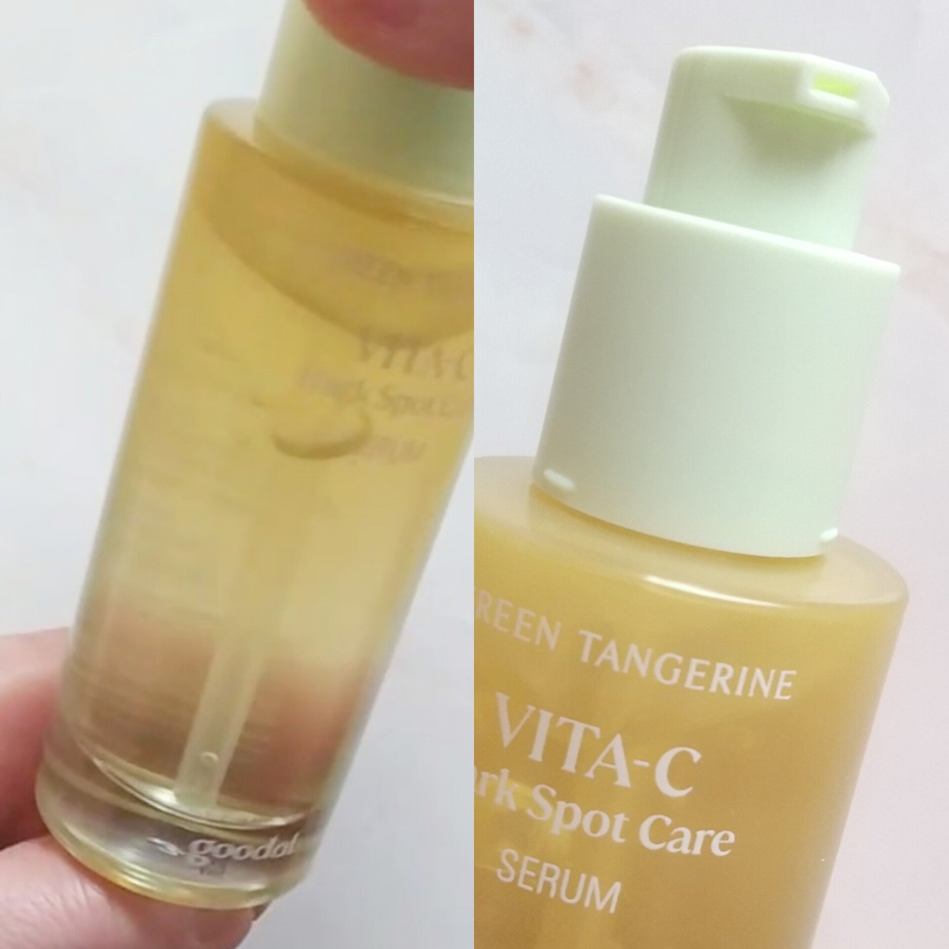 グリーンタンジェリン ビタC ダークスポットケアセラム/goodal/美容液を使ったクチコミ（2枚目）