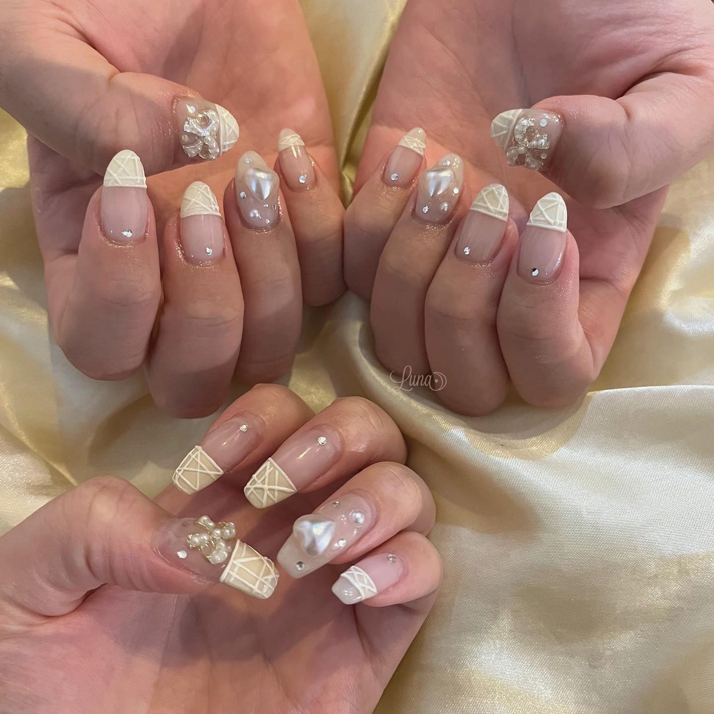 Iuna. Mizuki on LIPS 「.スペシャルプラン🤍お揃いにしてくださいました✨#nail#n..」(2枚目)