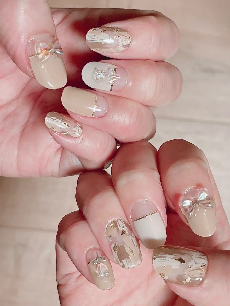 セミキュアジェルネイル(ハンド)/ohora/ネイルシールを使ったクチコミ(1枚目)