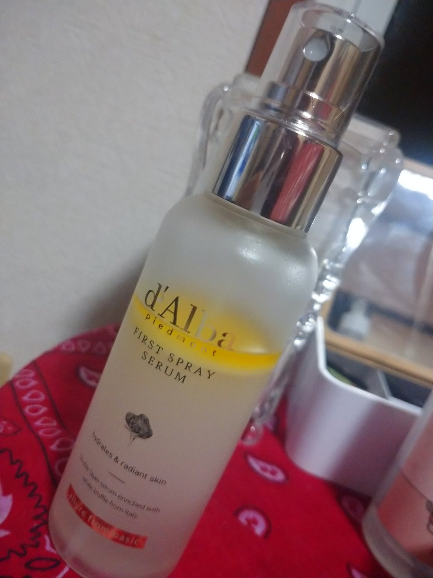 ダルバ ホワイトトリュフファーストスプレーセラム/ダルバ/ミスト状化粧水を使ったクチコミ(1枚目)