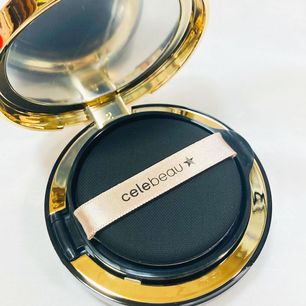 ブラックセラムパクト 23号ナチュラルベージュ/celebeau/クリーム・エマルジョンファンデーションを使ったクチコミ（2枚目）