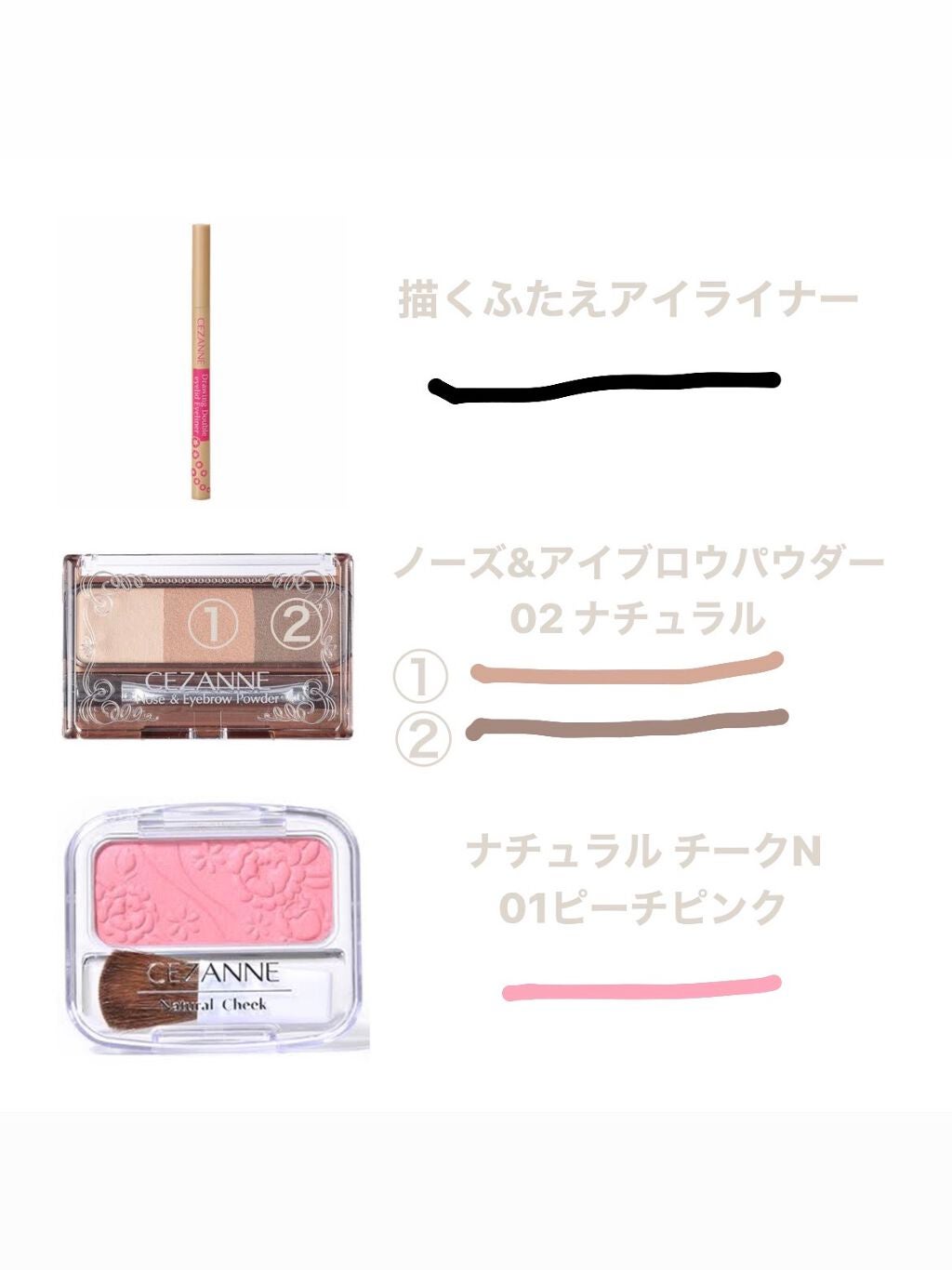 描くふたえアイライナー/CEZANNE/リキッドアイライナーを使ったクチコミ(2枚目)