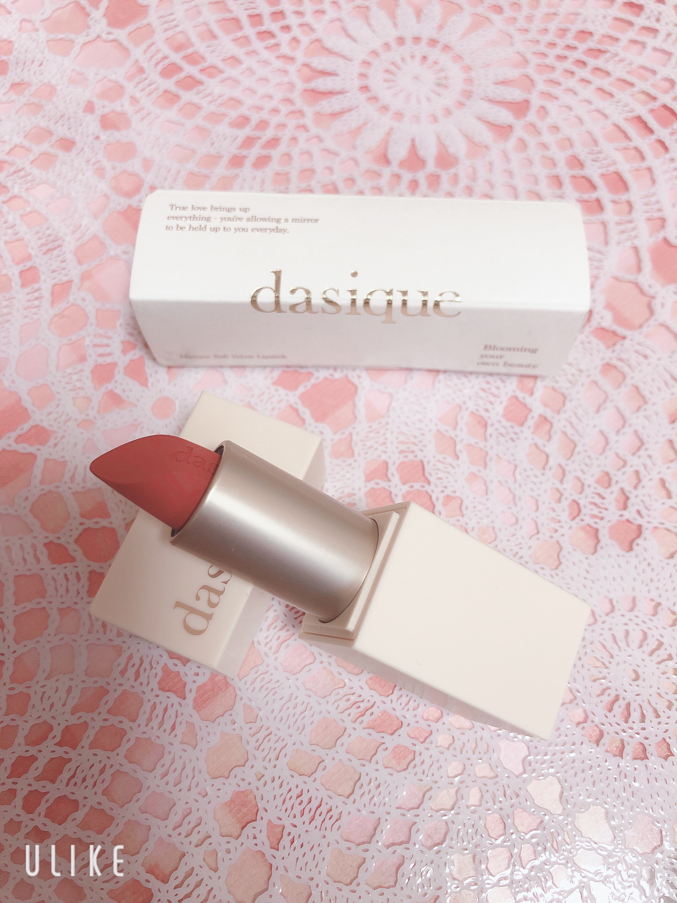 ソフトベルベット リップスティック 02 メープルラテ/dasique/口紅を使ったクチコミ（2枚目）