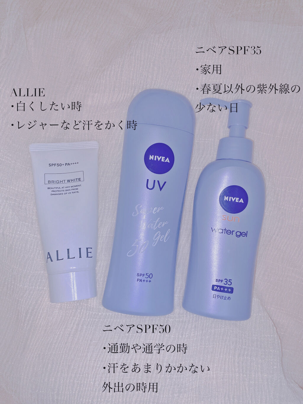 ニベアサン ウォータージェル SPF35/ニベア/日焼け止め・UVケアを使ったクチコミ（2枚目）