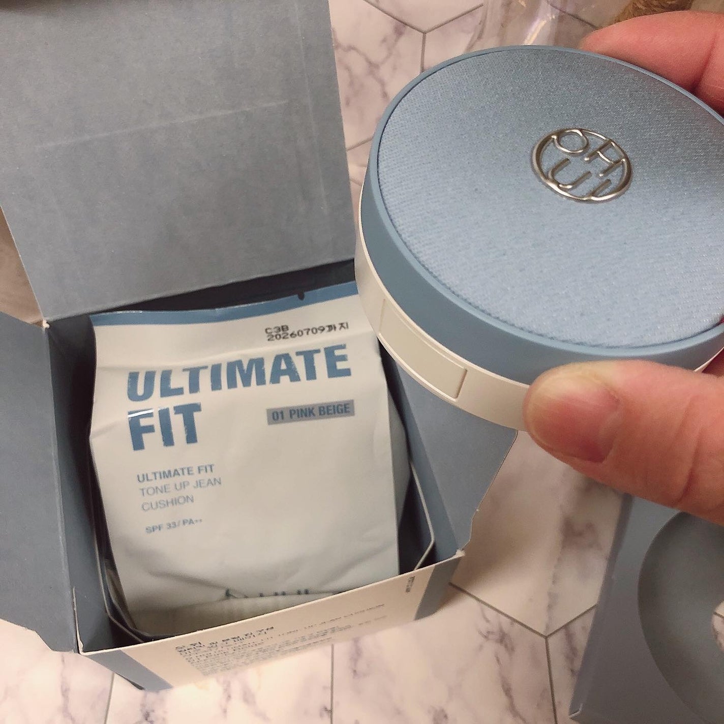 アルティメットフィット トーンアップデニムクッション/OHUI/クッションファンデーションを使ったクチコミ(6枚目)