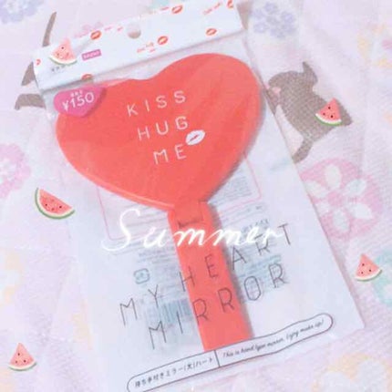 持ち手付きミラー(大)ハート/DAISO/その他化粧小物を使ったクチコミ(1枚目)