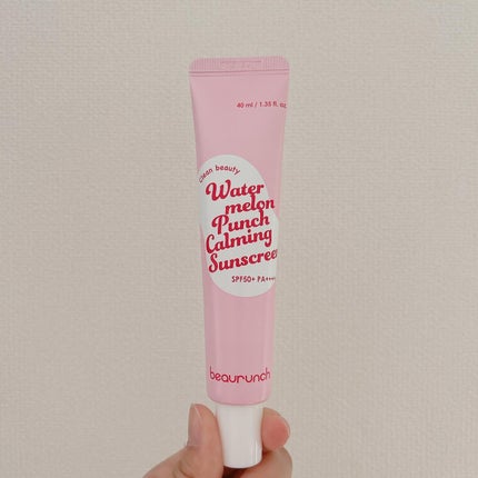 ウォーターメロン パンチ カミング サンスクリーン / スイカサンクリーム / SPF 50+ PA++++  /ビューランチ/日焼け止めクリームを使ったクチコミ(3枚目)