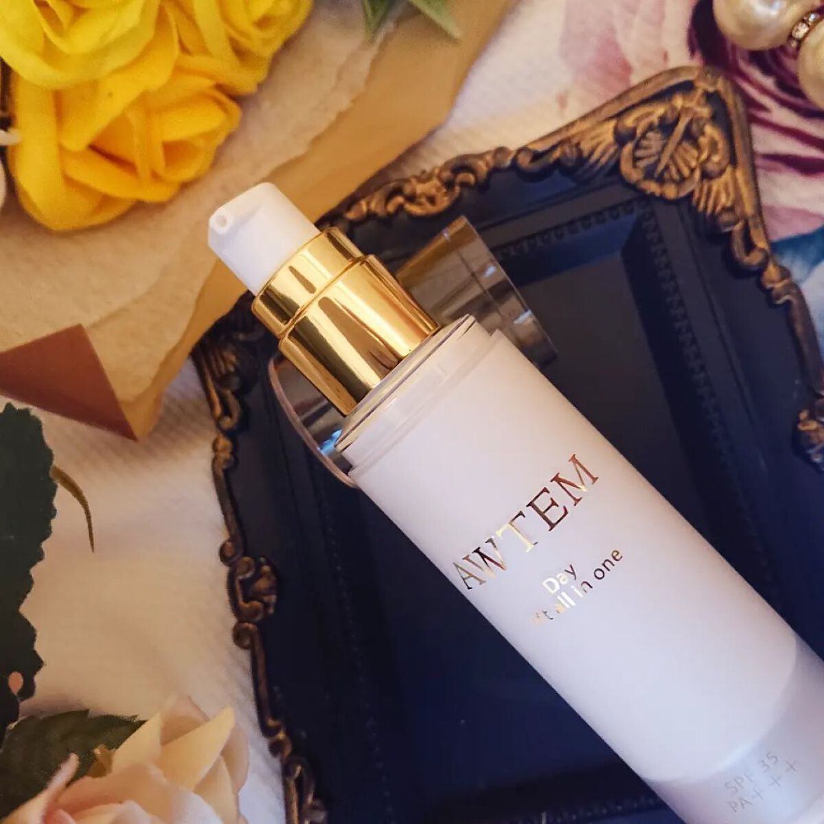 デイ リフトオールインワン（朝⽤クリーム）/AWTEM/オールインワン化粧品を使ったクチコミ（3枚目）