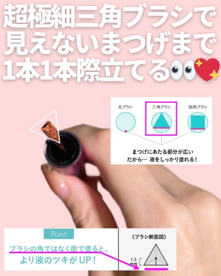 「塗るつけまつげ」自まつげ際立てタイプ/デジャヴュ/マスカラを使ったクチコミ(5枚目)