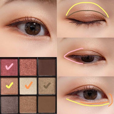 UR GLAM　BLOOMING EYE COLOR PALETTE/U R GLAM/パウダーアイシャドウを使ったクチコミ（3枚目）