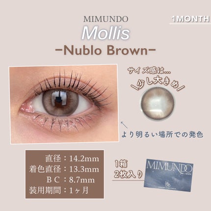 Mollis 1month/mimundo/1ヶ月(1MONTH)カラコンを使ったクチコミ(4枚目)