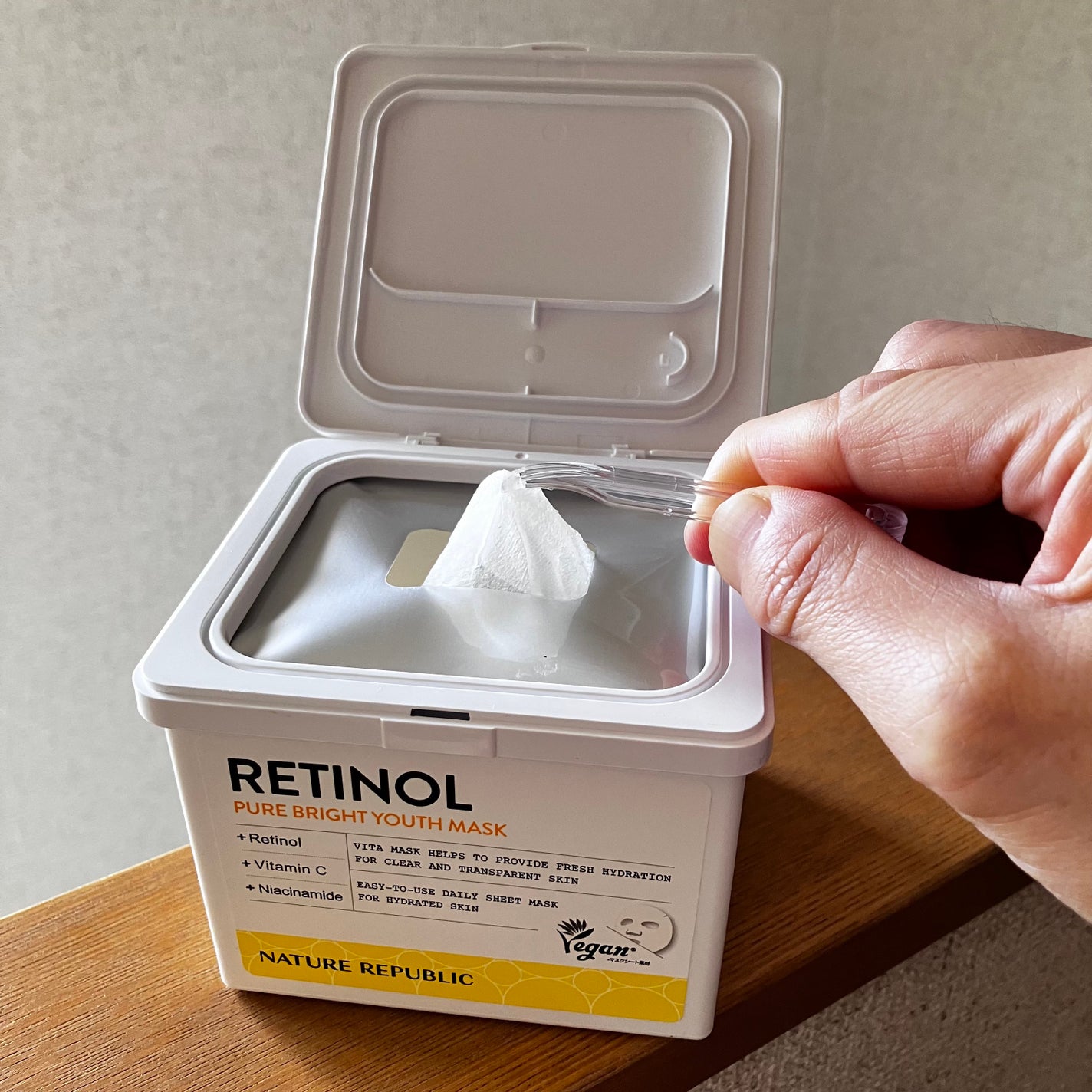 キューブマスク レチノール/ネイチャーリパブリック/シートマスク・パックを使ったクチコミ(2枚目)