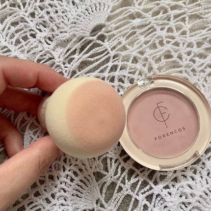 ベアブラッシャー パフ付き/フォレンコス/パウダーチークを使ったクチコミ(4枚目)