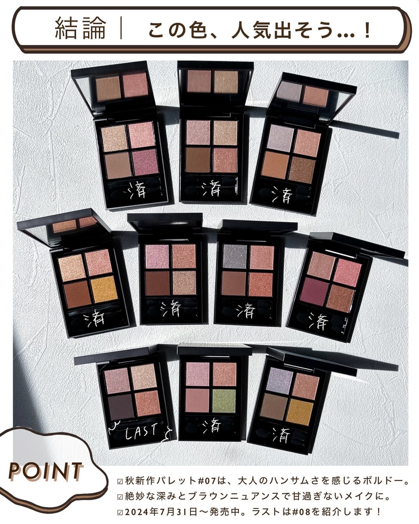 THREE スターゲージング アイシャドウクアッド/THREE/アイシャドウパレットを使ったクチコミ(9枚目)