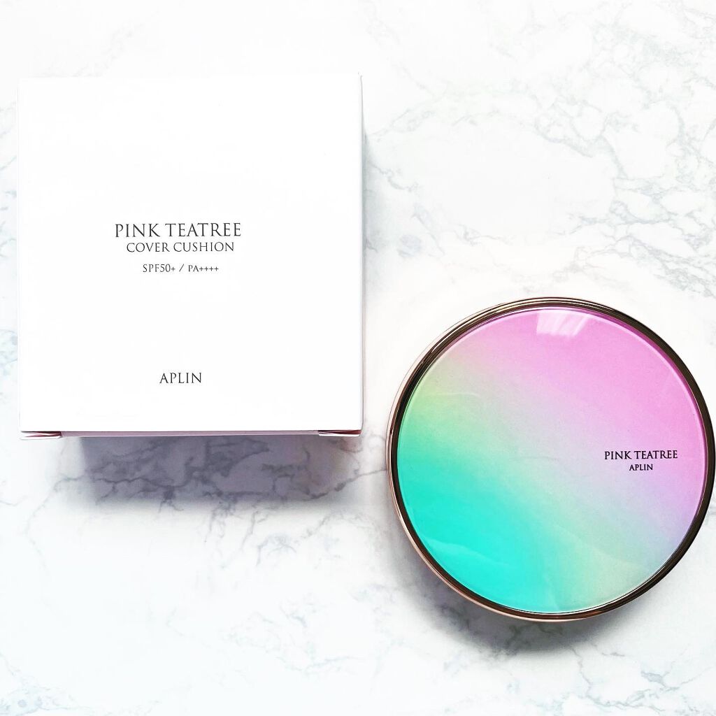 ピンクティーツリーカバークッション/APLIN/クッションファンデーションを使ったクチコミ(1枚目)