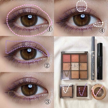 UR GLAM　BLOOMING EYE COLOR PALETTE/U R GLAM/アイシャドウパレットを使ったクチコミ（3枚目）