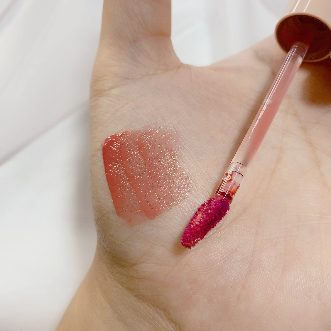 ムードインハンサーウォーターリキッドグロウ/hince/口紅を使ったクチコミ(7枚目)